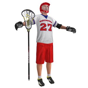 3d model lacrosse player