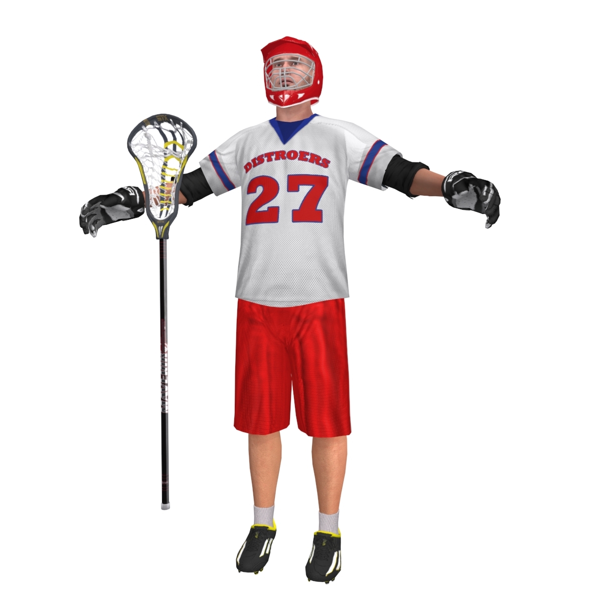 3d Model Lacrosse Player