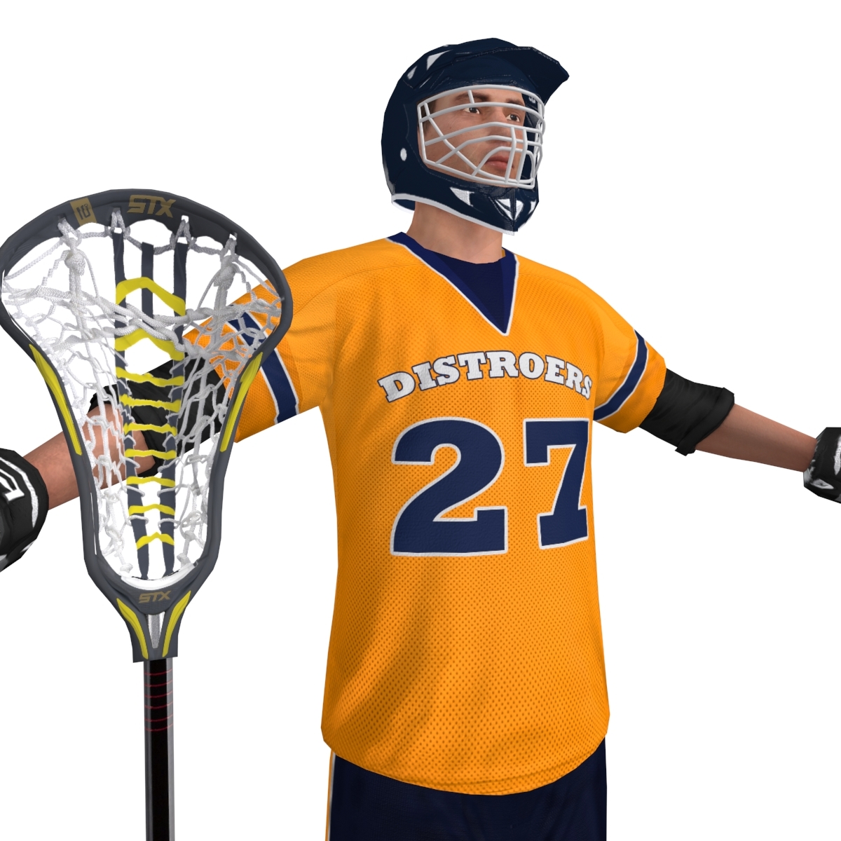 3ds Max Lacrosse Player