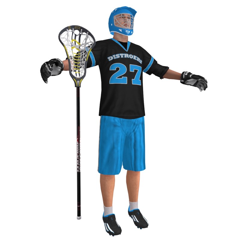 3d model lacrosse player