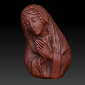 3d virgin praying model