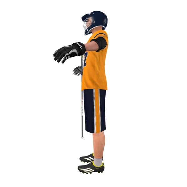 3d rigged lacrosse player
