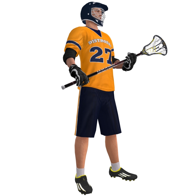 3d rigged lacrosse player