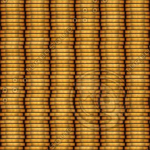 Columns of metal coins pattern