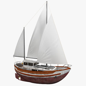 3d sailboat fisher 30 model