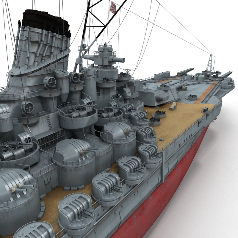 3d japanese battleship yamato model