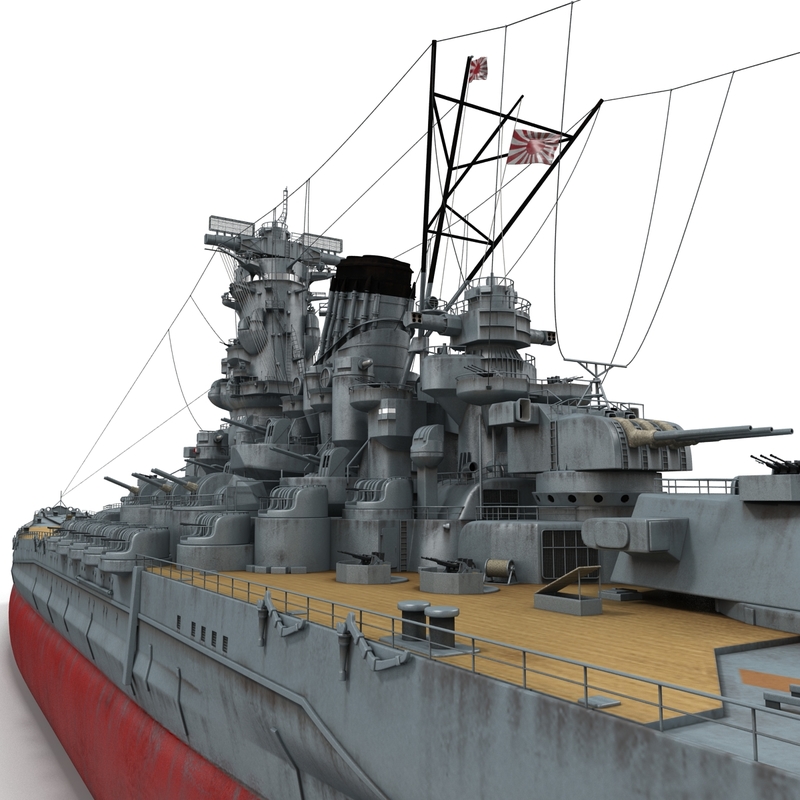 3d japanese battleship yamato model