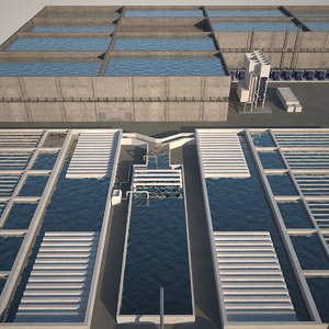 3ds max sewage water treatment