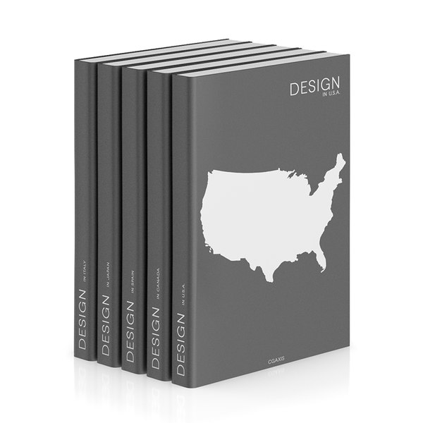 book set design 3d model