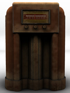3d model of old radio