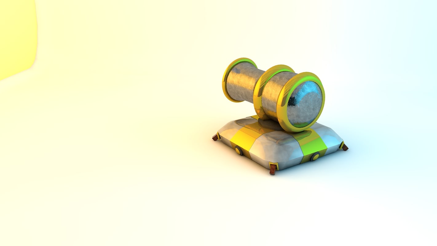 clash clans cannon 3d model