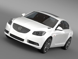 buick regal 2011-2013 3d model