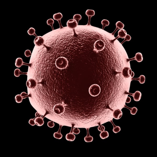 hiv aids virus 3d model