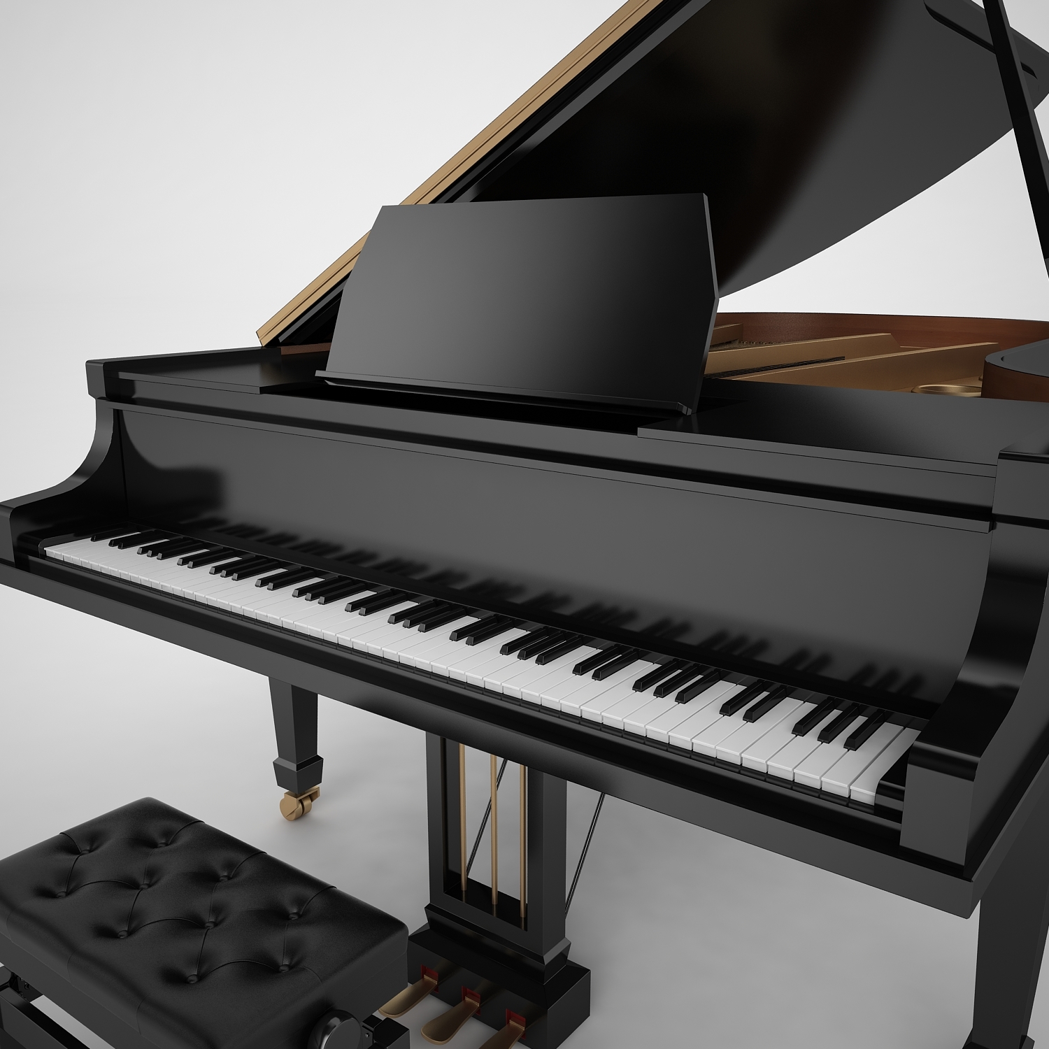 大钢琴黑023d模型