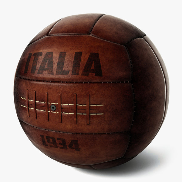 3d vintage soccer ball italy
