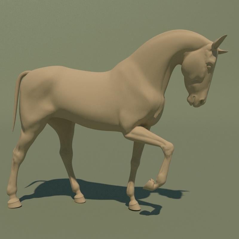 blender horse animations colour 3d 3ds