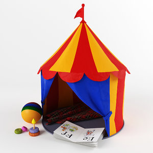 3d children circus tent model