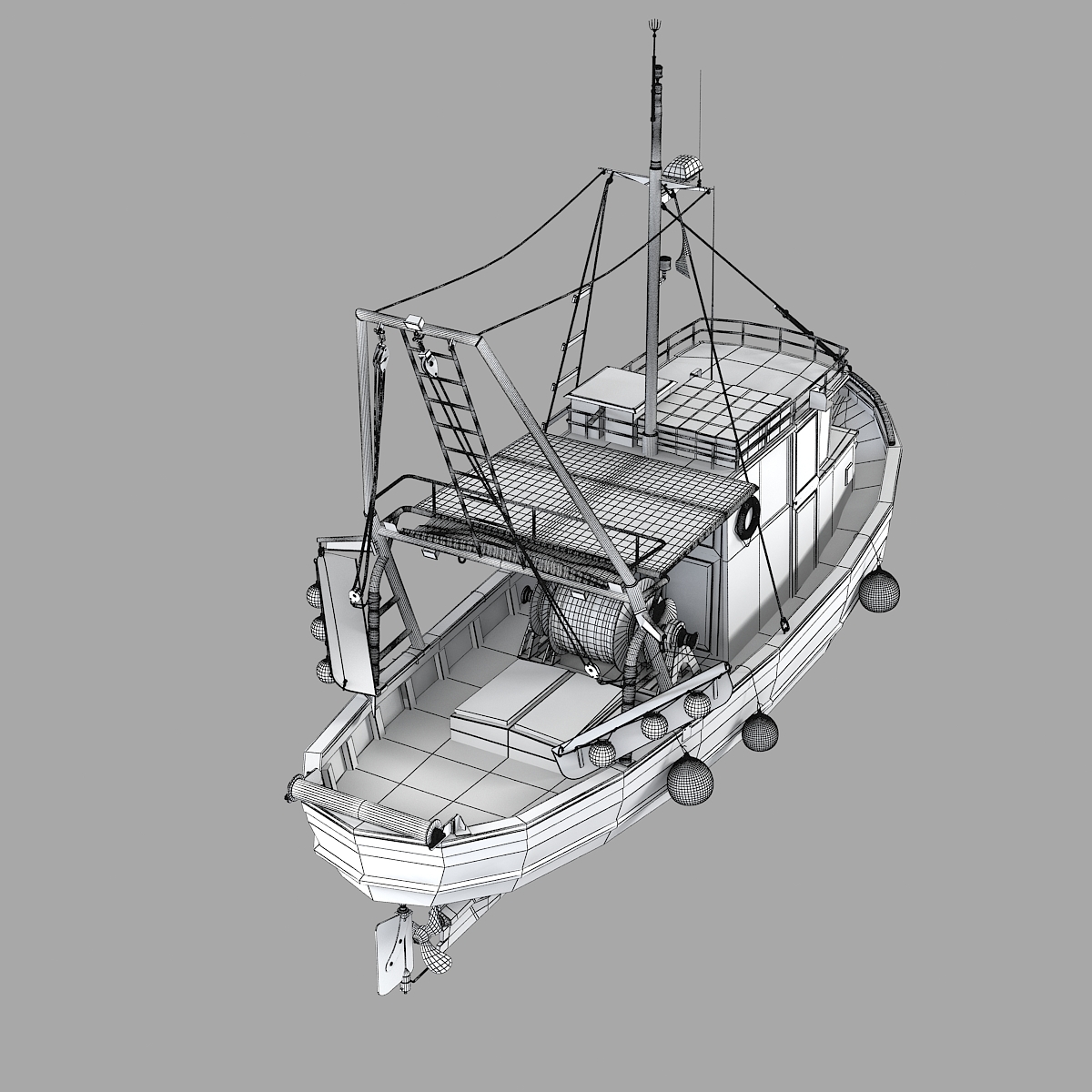 渔船3d模型