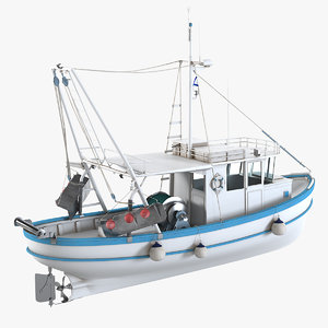 3ds max fishing boat