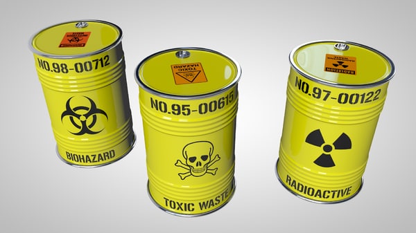 c4d waste barrels