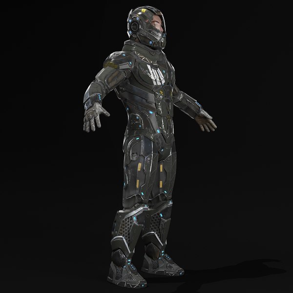 sci-fi armor 3d max