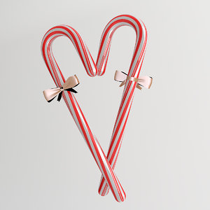 3d candy cane model