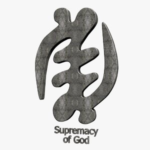 3d supremacy god symbol model