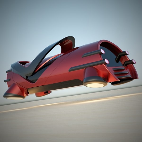 futuristic vehicle hover car 3d model