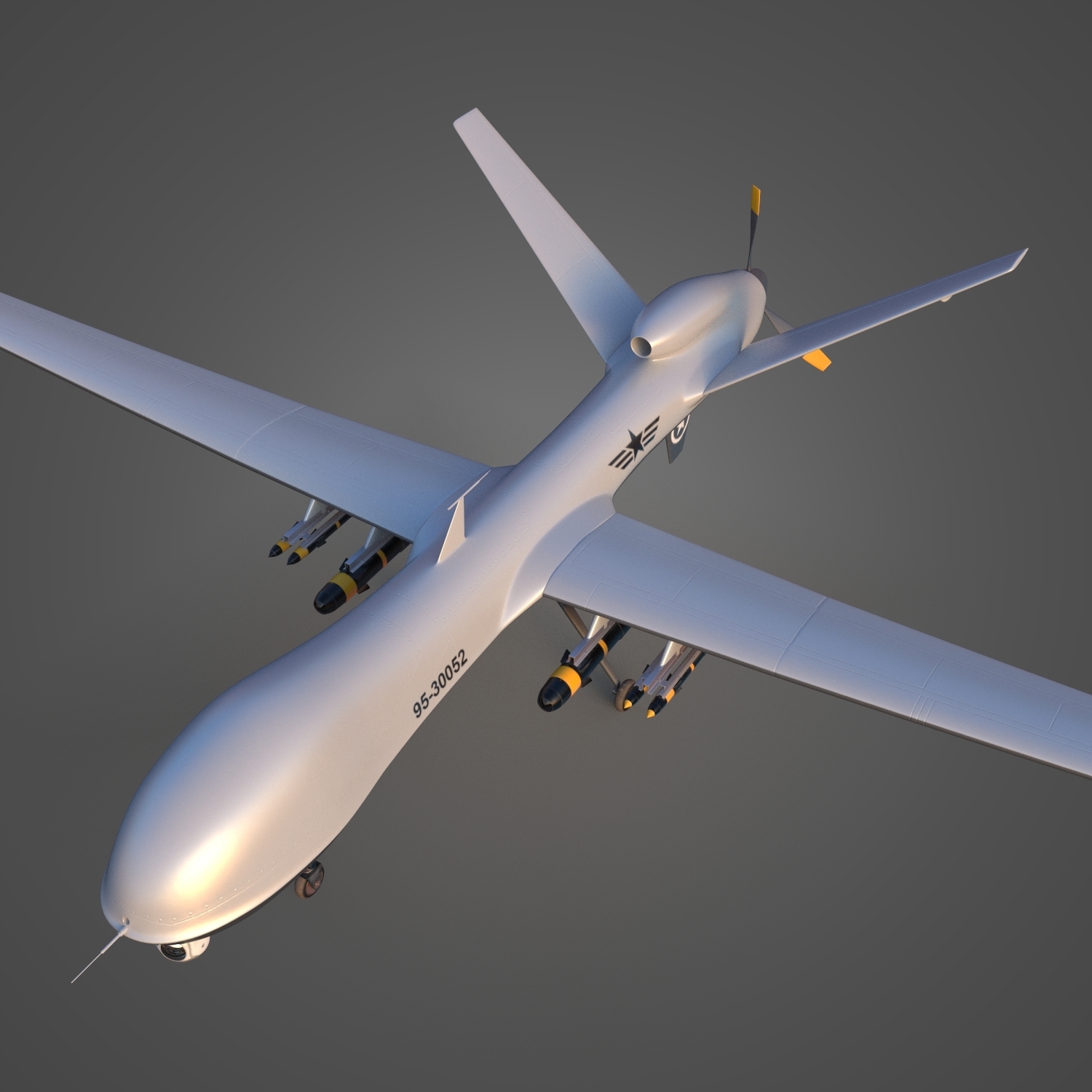 military drone uav 3d model