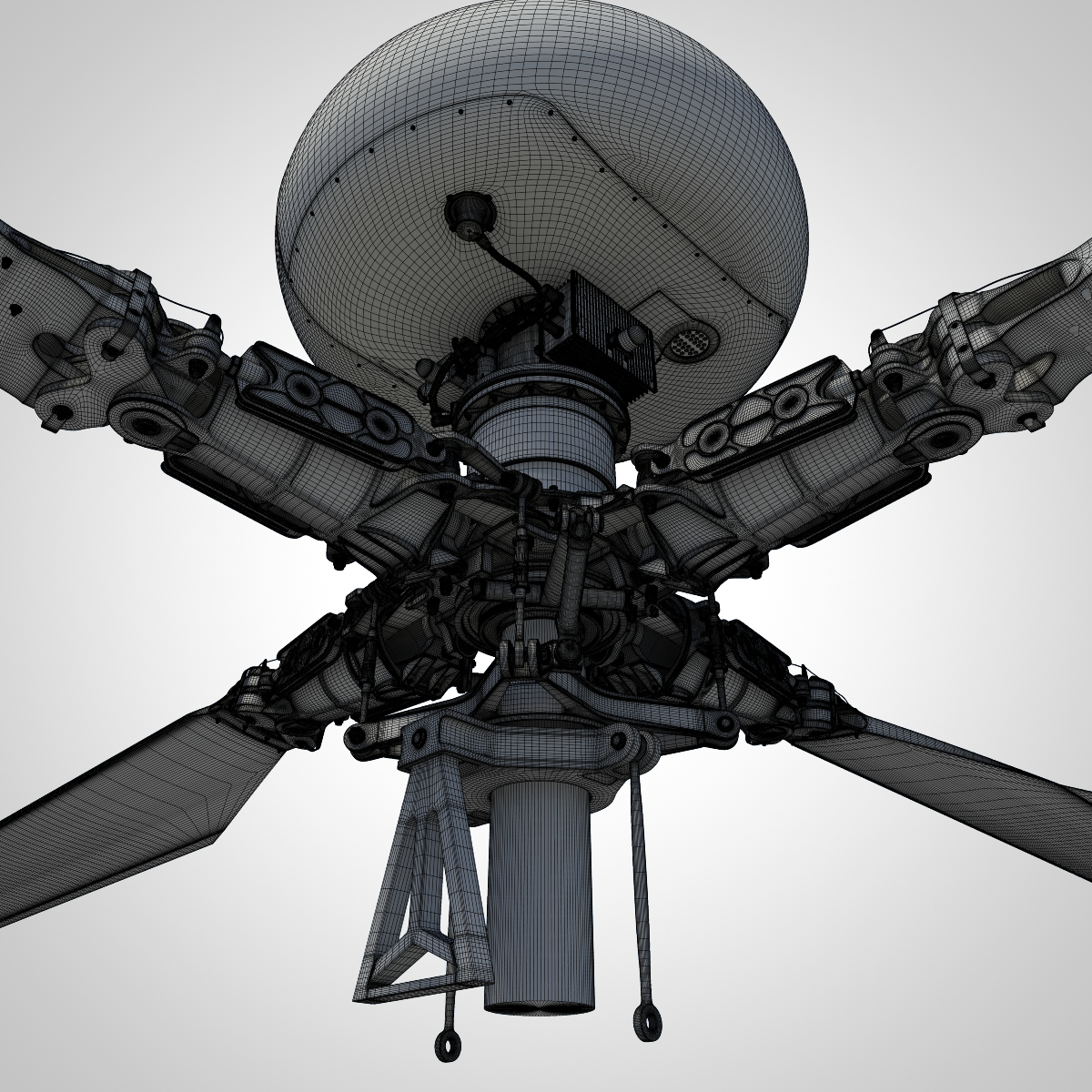 Apache Main Rotor 3dsmax main rotor head ah-64 apache