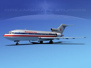 3d max airline boeing 727 727-100