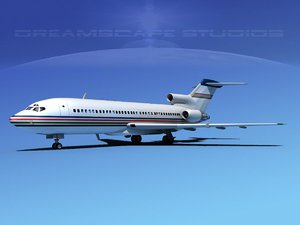 boeing 727 jet 727-100 3d x