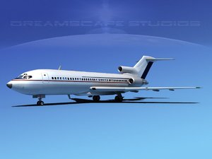 boeing 727 jet 727-100 3d lwo