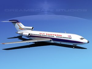 airline boeing 727 727-100 3d dxf