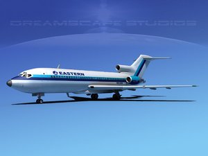airline boeing 727 727-100 3d obj