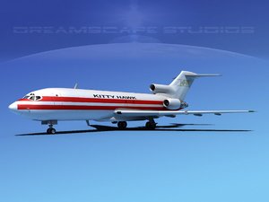 airline boeing 727 727-100 3d dxf
