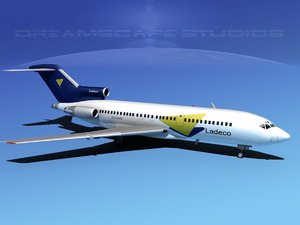 3d model airline boeing 727 727-100