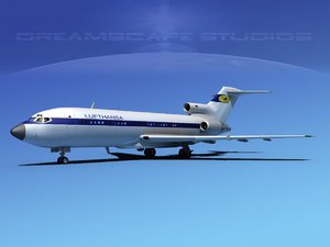 3d boeing 727 727-100 model