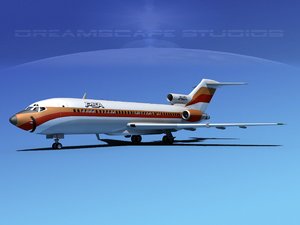 airline boeing 727 727-100 3d 3ds
