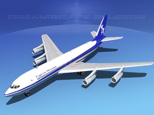 3d 707-320 airlines boeing 707 model