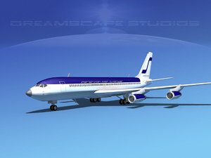 707-320 airlines boeing 707 3d model