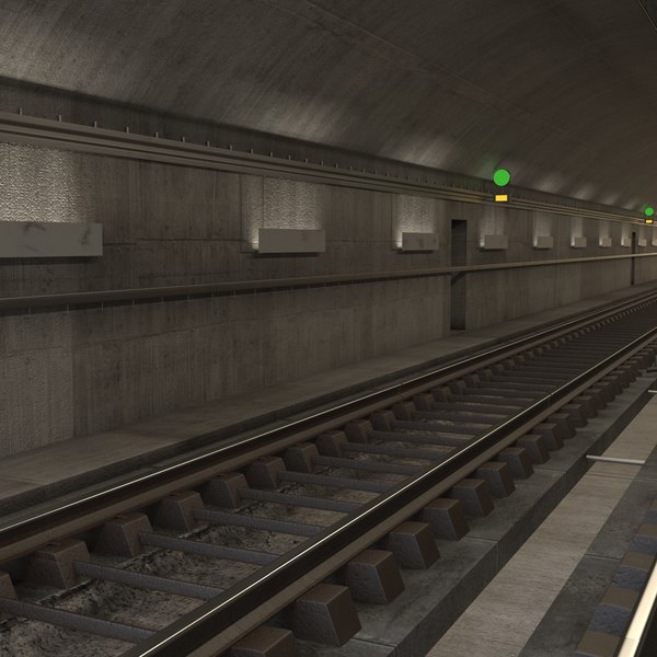 3d model subway tunnel segment