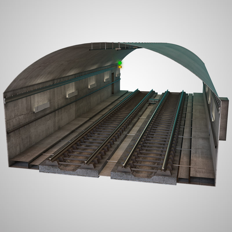  3d  model  subway tunnel  segment