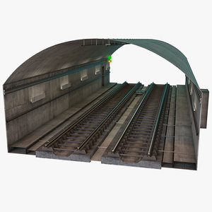 3d model subway tunnel segment