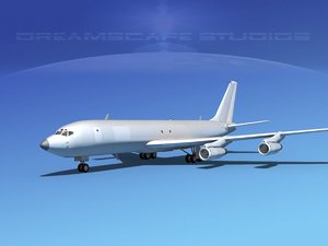 3d model 707-320 airlines boeing 707