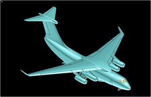 3ds max china y-20 transport aircraft