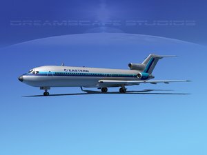 3d model of airline boeing 727 727-200