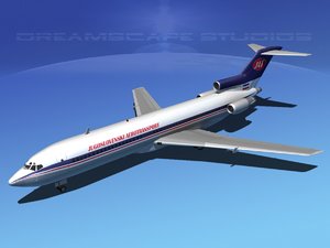 airline boeing 727 727-200 3d lwo