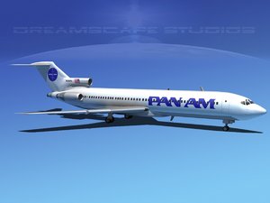 3d model airline boeing 727 727-200