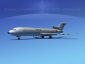 airline boeing 727 727-200 3d model
